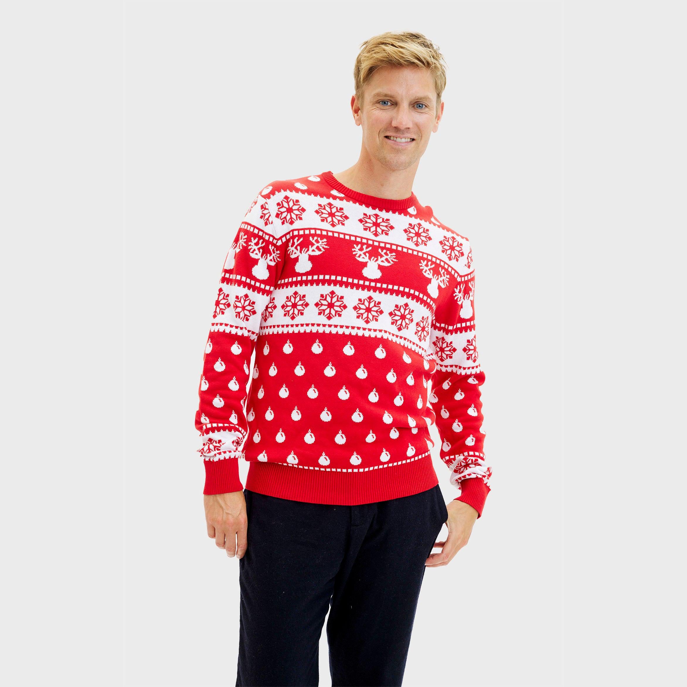 Der Klassische Weihnachtspullover Rot - Damen.