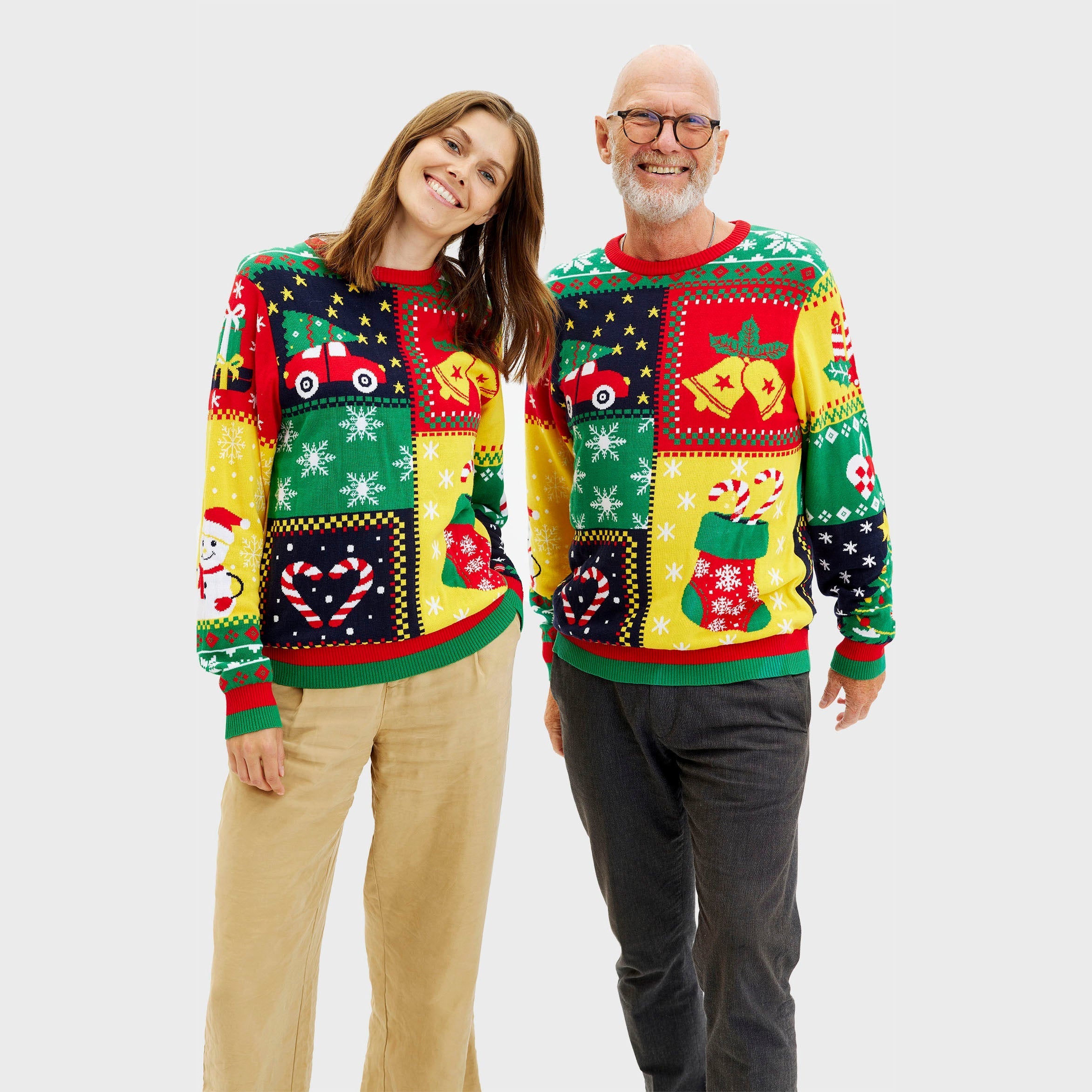 The Patchwork Weihnachtspullover - Herren.