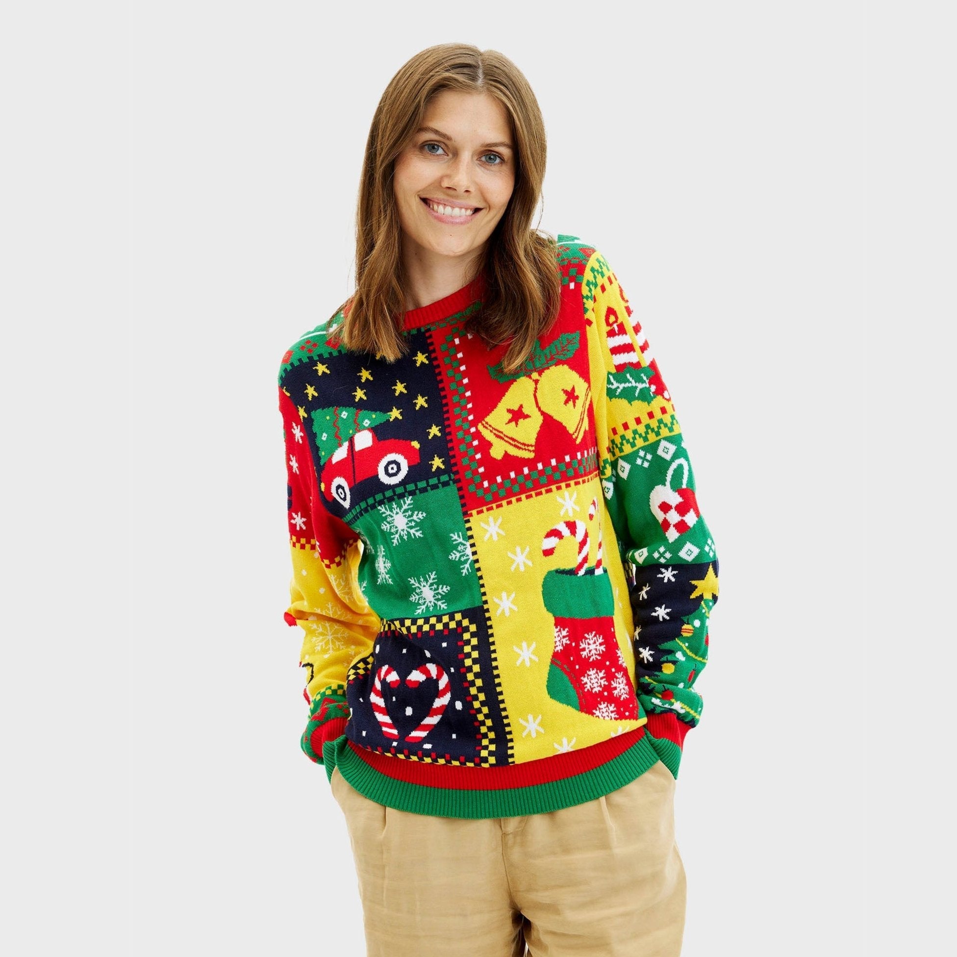 The Patchwork Weihnachtspullover - Herren.