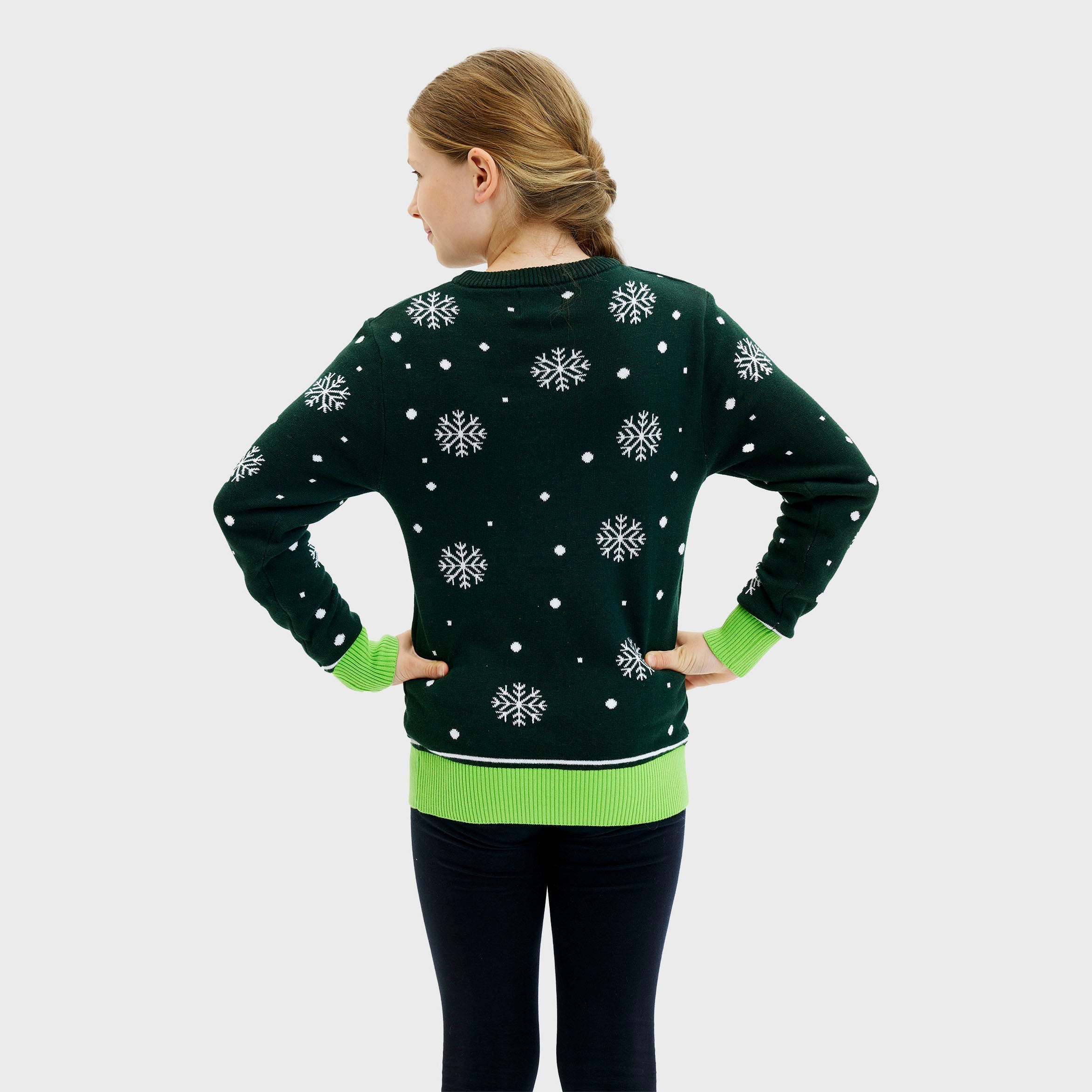 Niedlicher Dino-Weihnachtspullover – Kind.