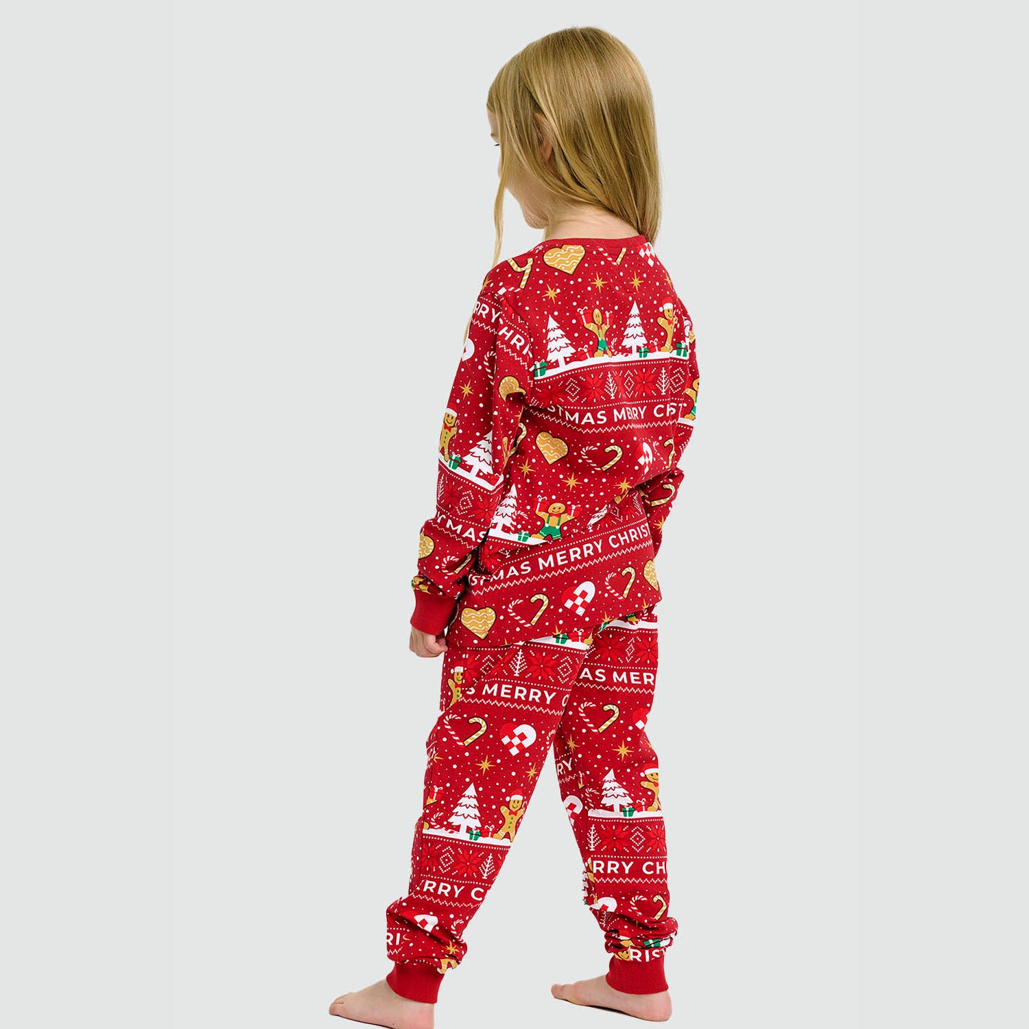 Weihnachtskeks Julepyjama Rot - Kinder.