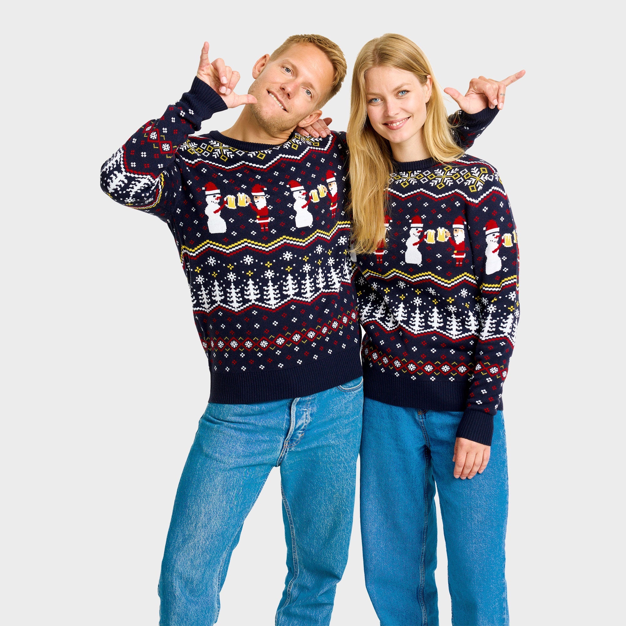 Cheers Santa Weihnachtspullover - Herren