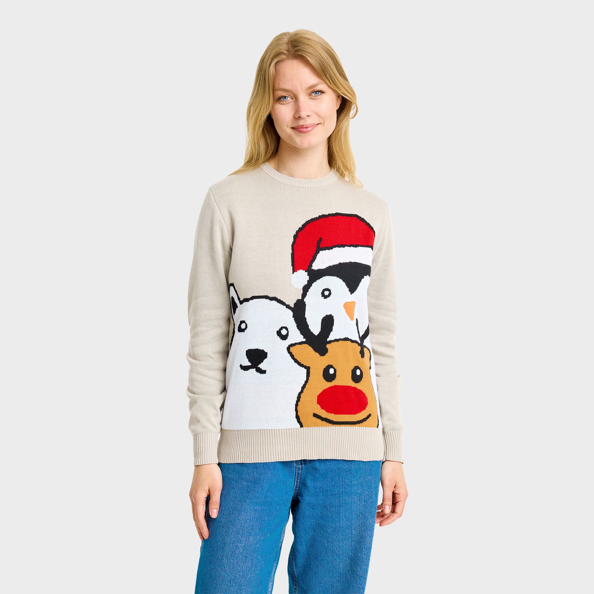 Tierweihnachtspullover - Damen.
