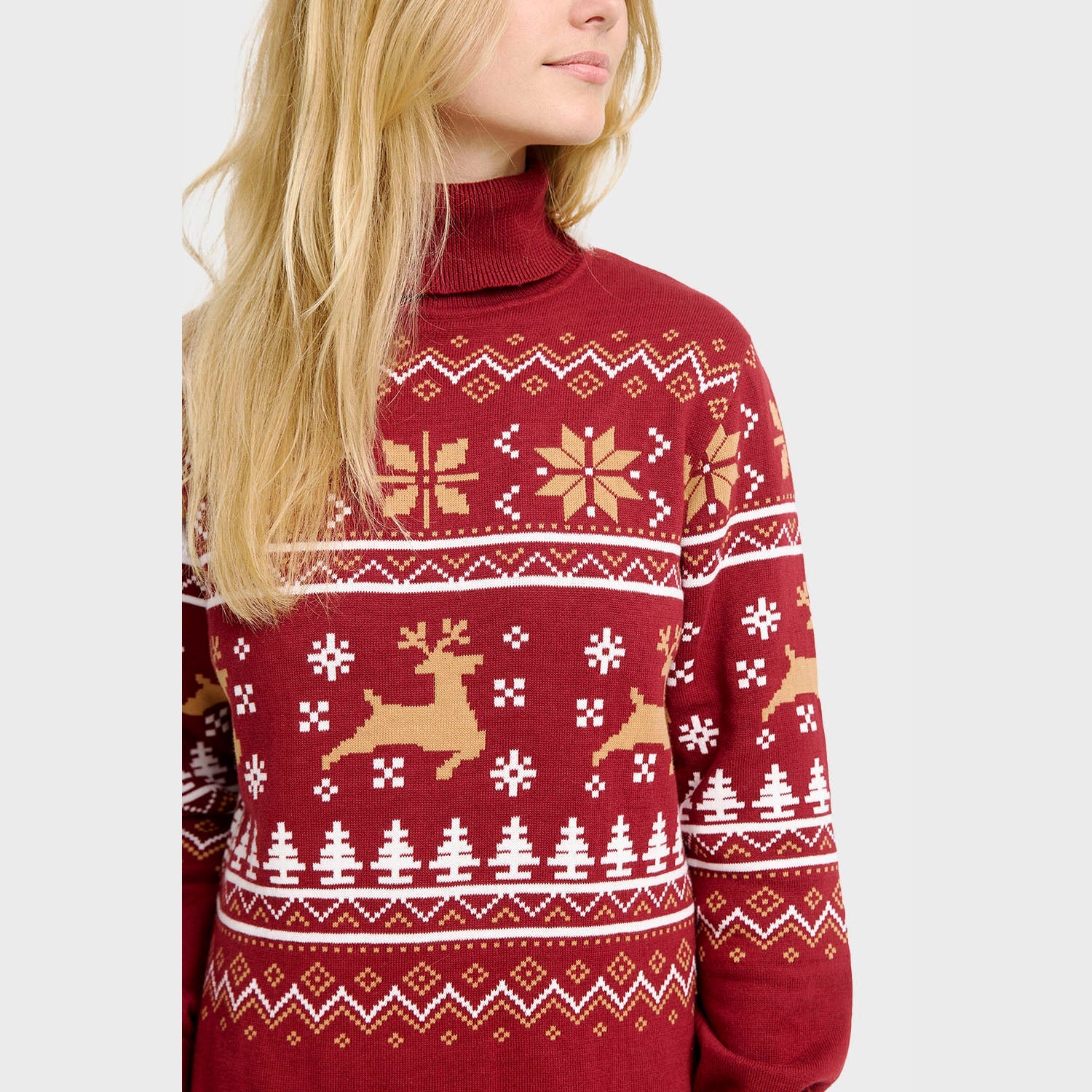 Rollkragen-Weihnachtskleid - Damen..