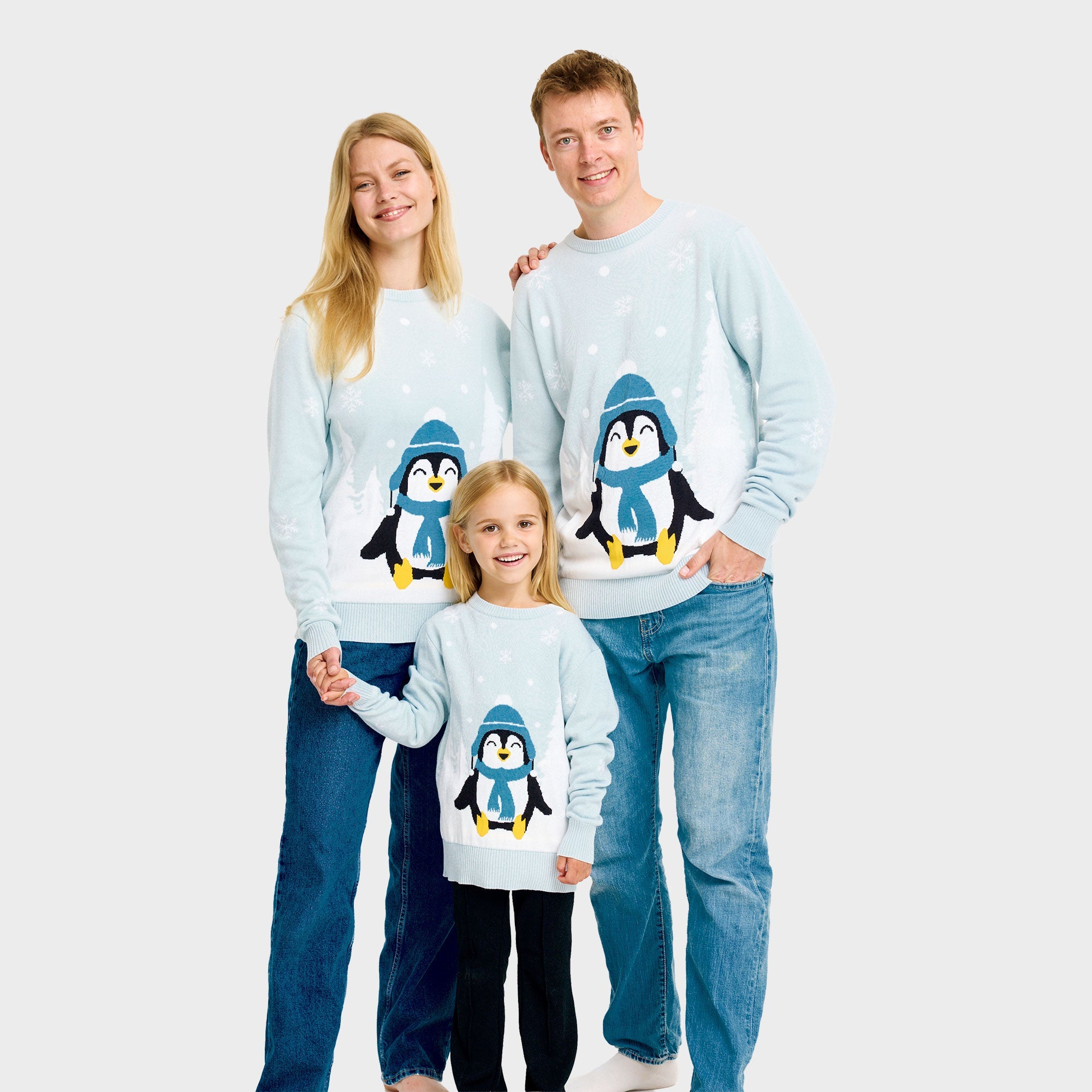 Der süße Pinguin-Weihnachtspullover - Herren.