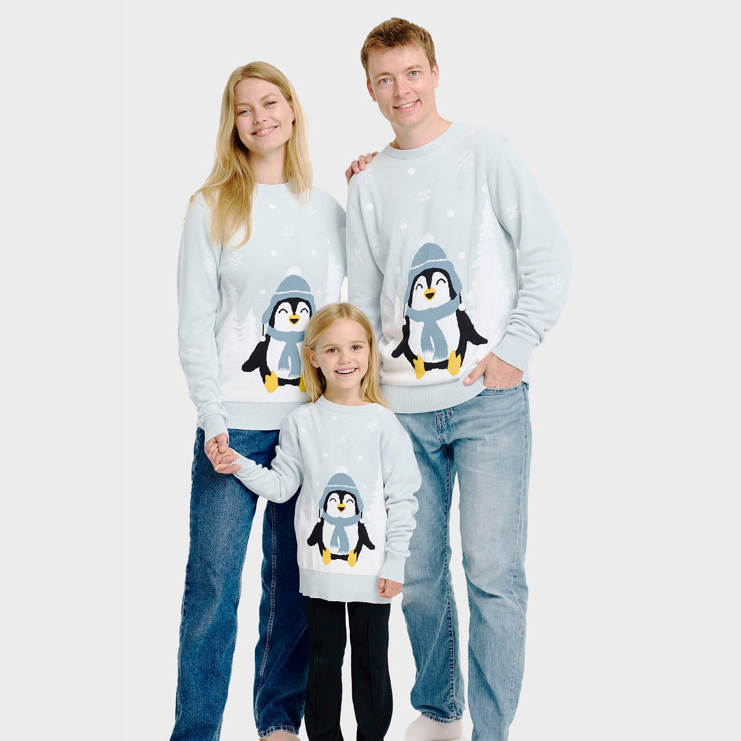 Der süße Pinguin-Weihnachtspullover - Damen.