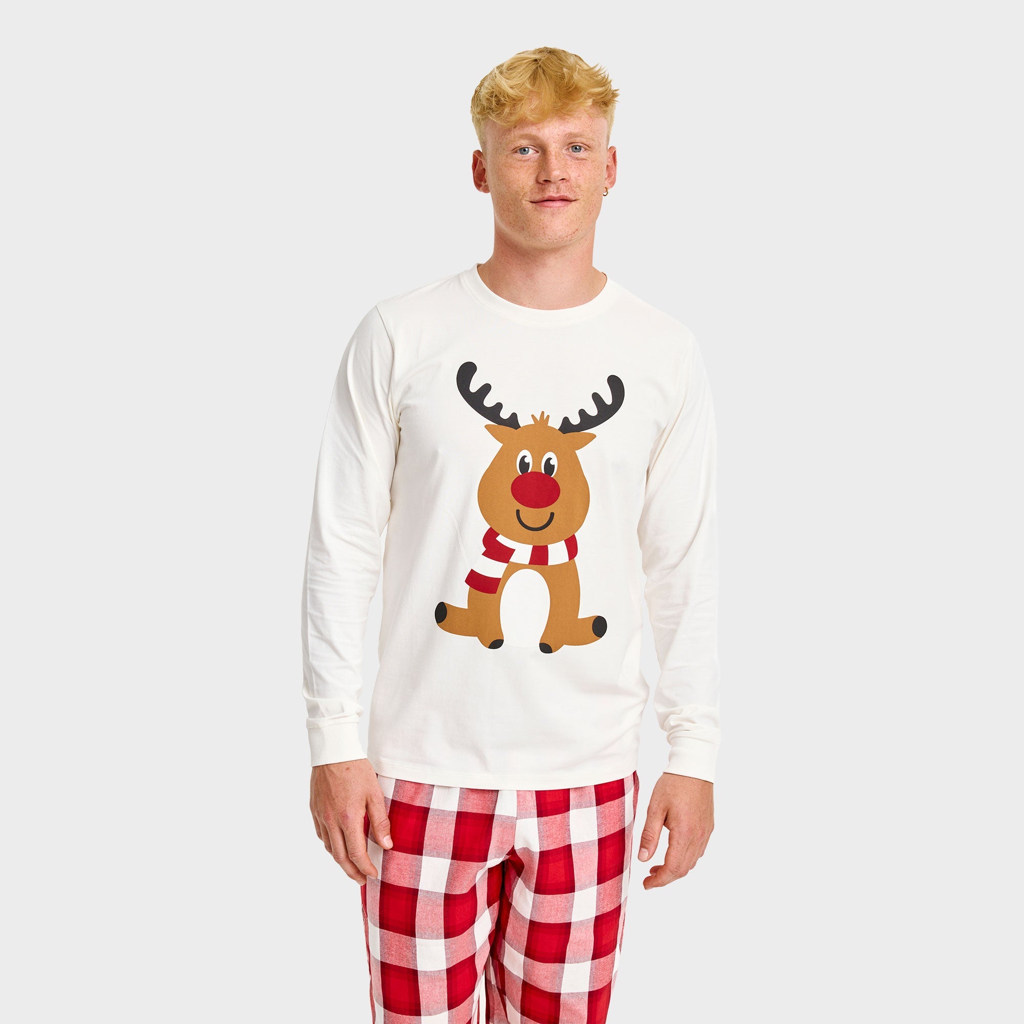 Rentier-Flanell-Pyjama - Herren