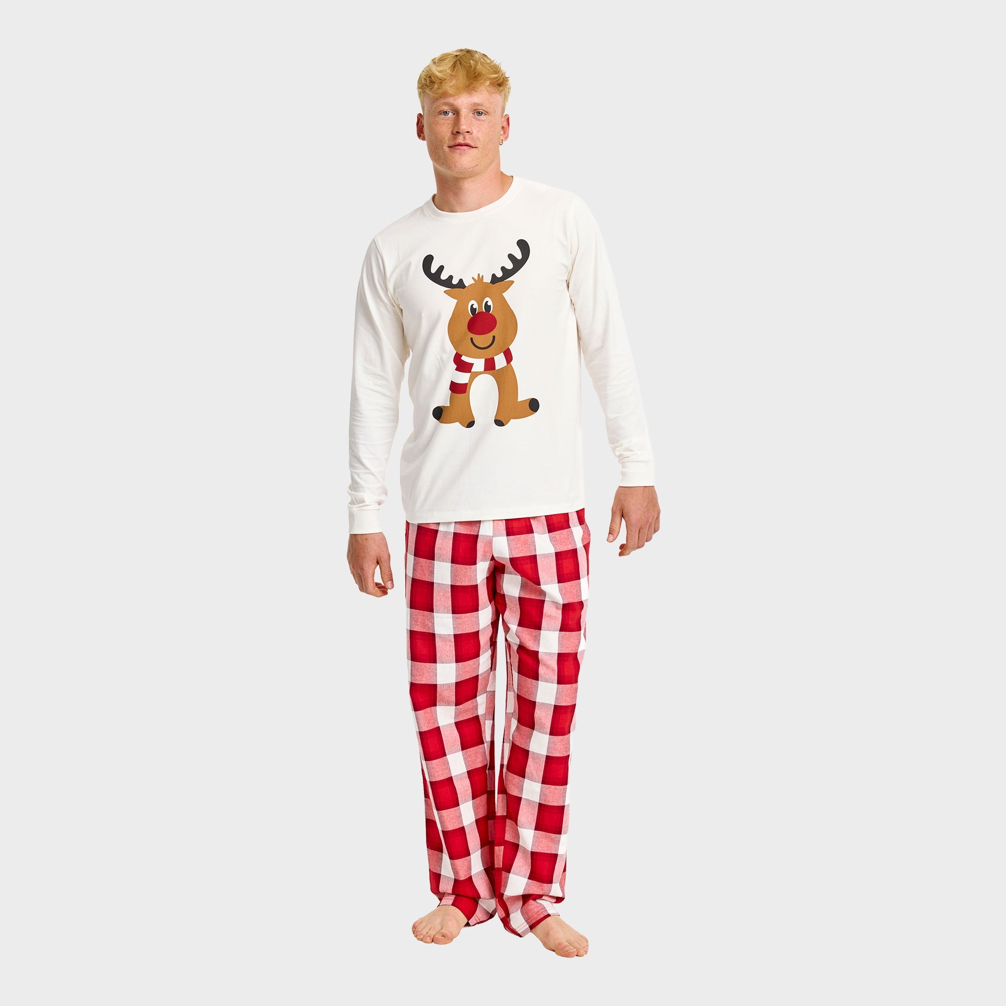 Rentier-Flanell-Pyjama - Herren
