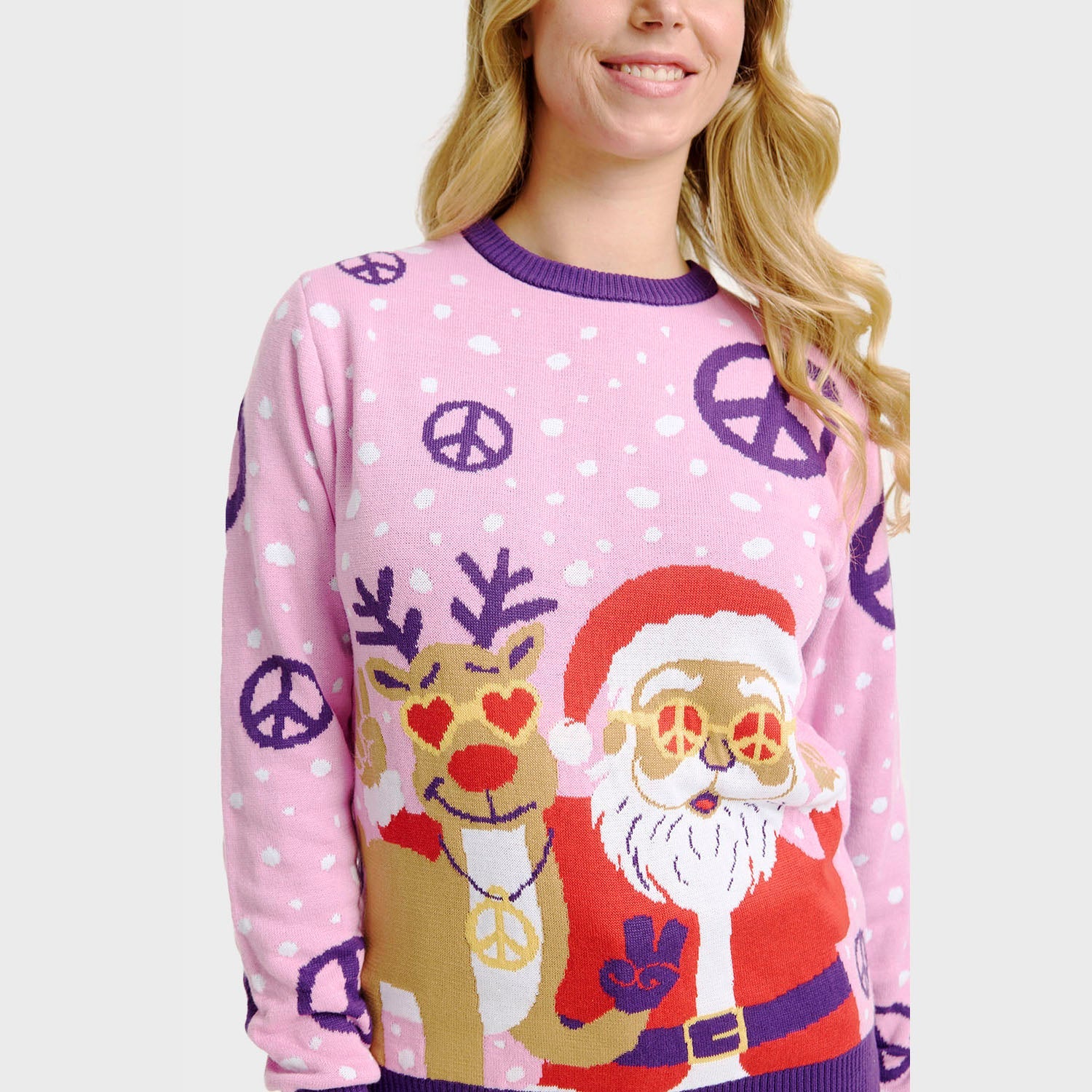 Hippie Weihnachtspullover - Damen.