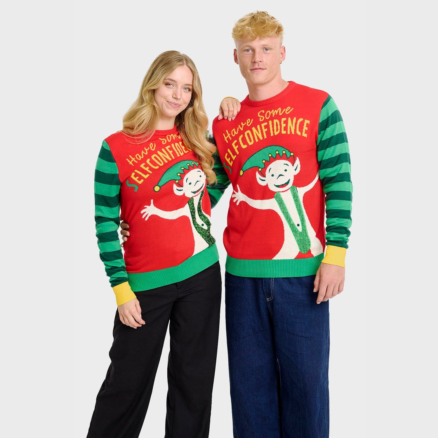 Elf Confidence Weihnachtspullover - Damen.