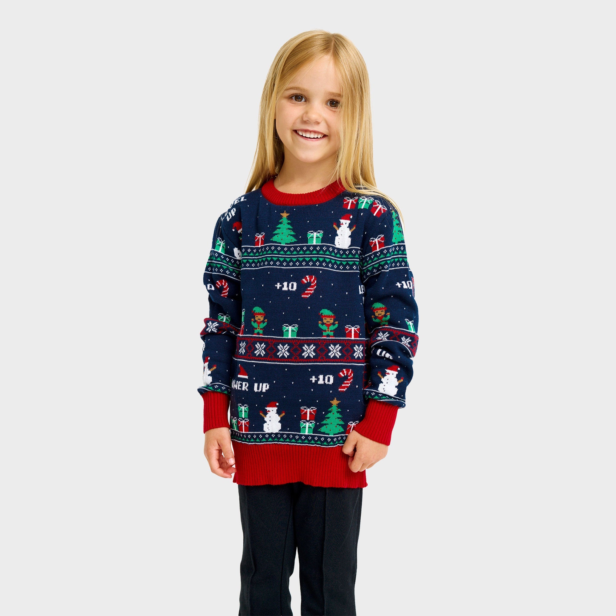 Vintage Gaming Weihnachtspullover - Kinder.