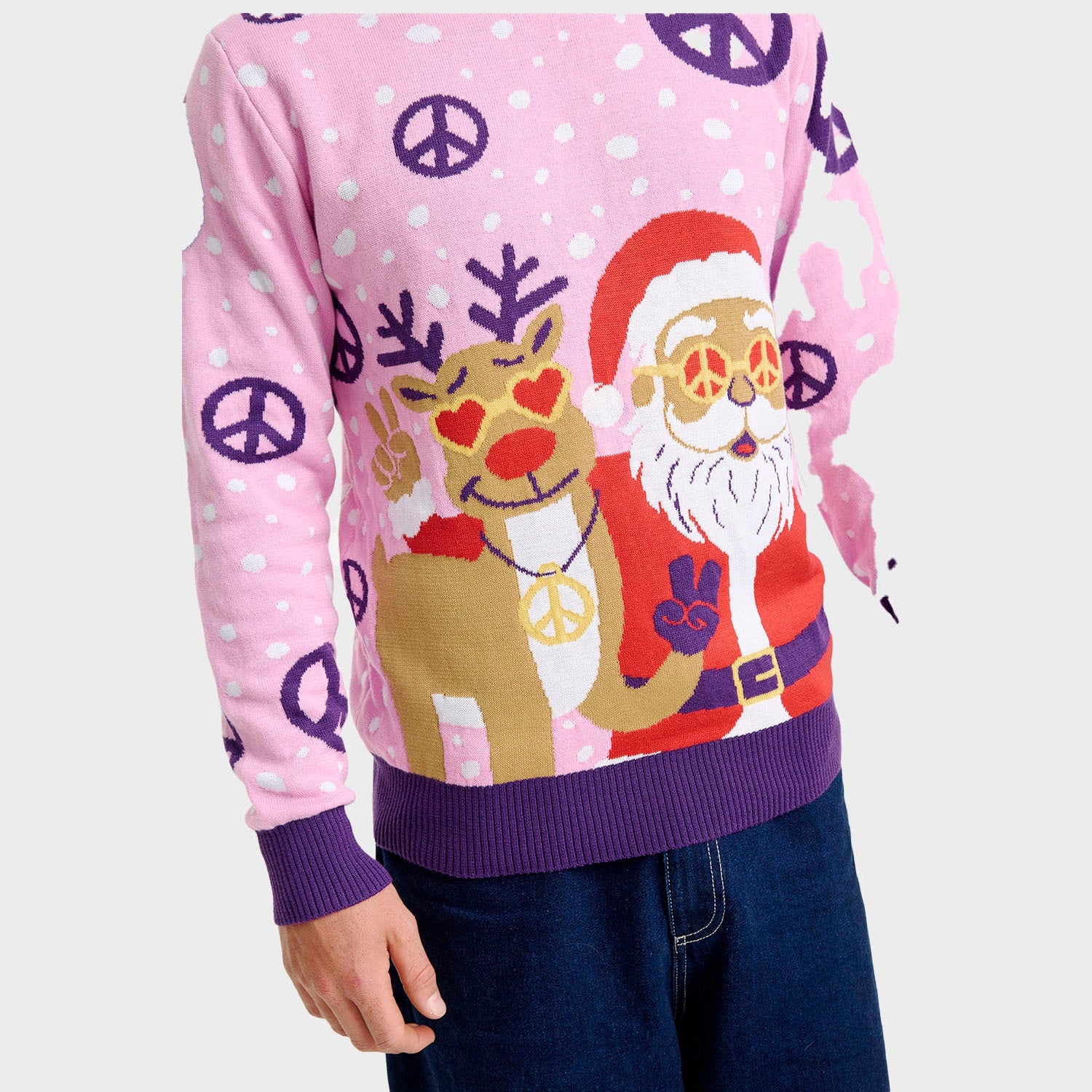 Hippie Weihnachtspullover - Herren.