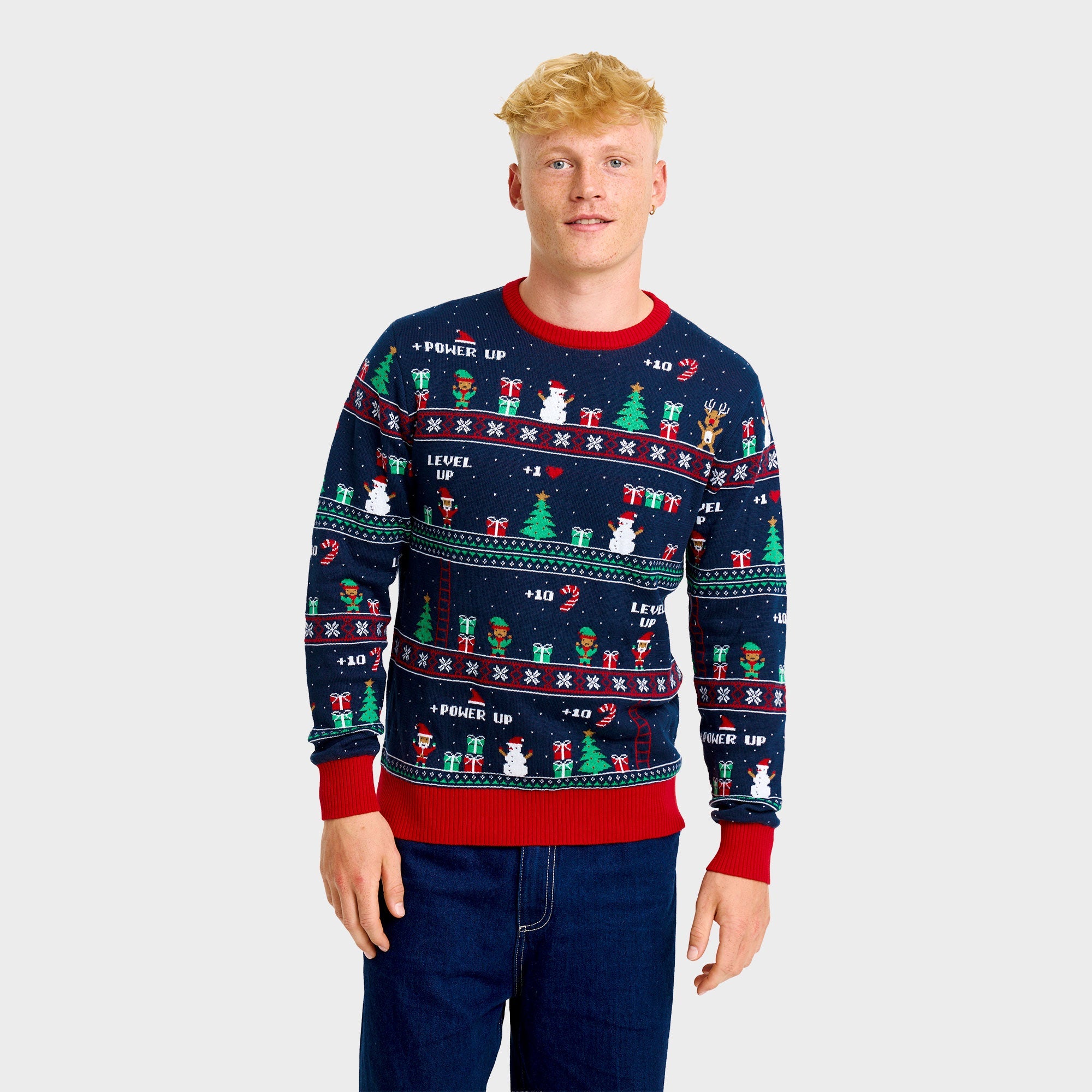 Vintage Gaming Weihnachtspullover - Herren.