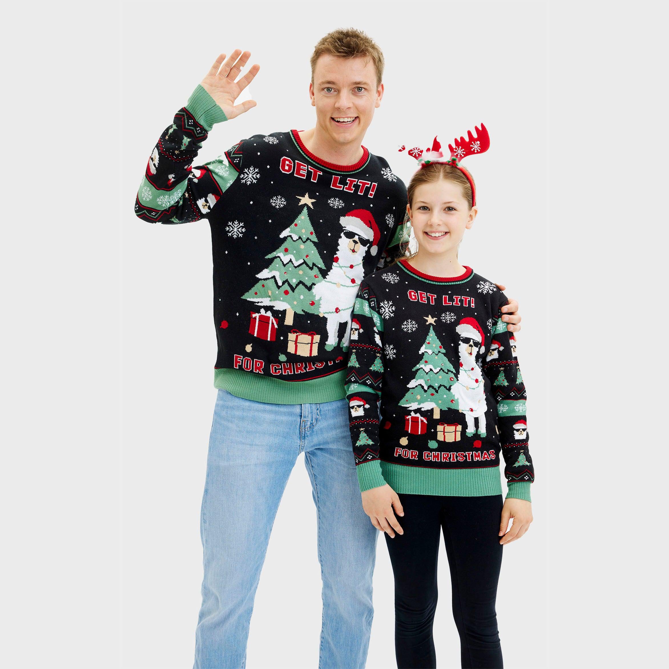 Get Lit for Christmas Sweater - Damen