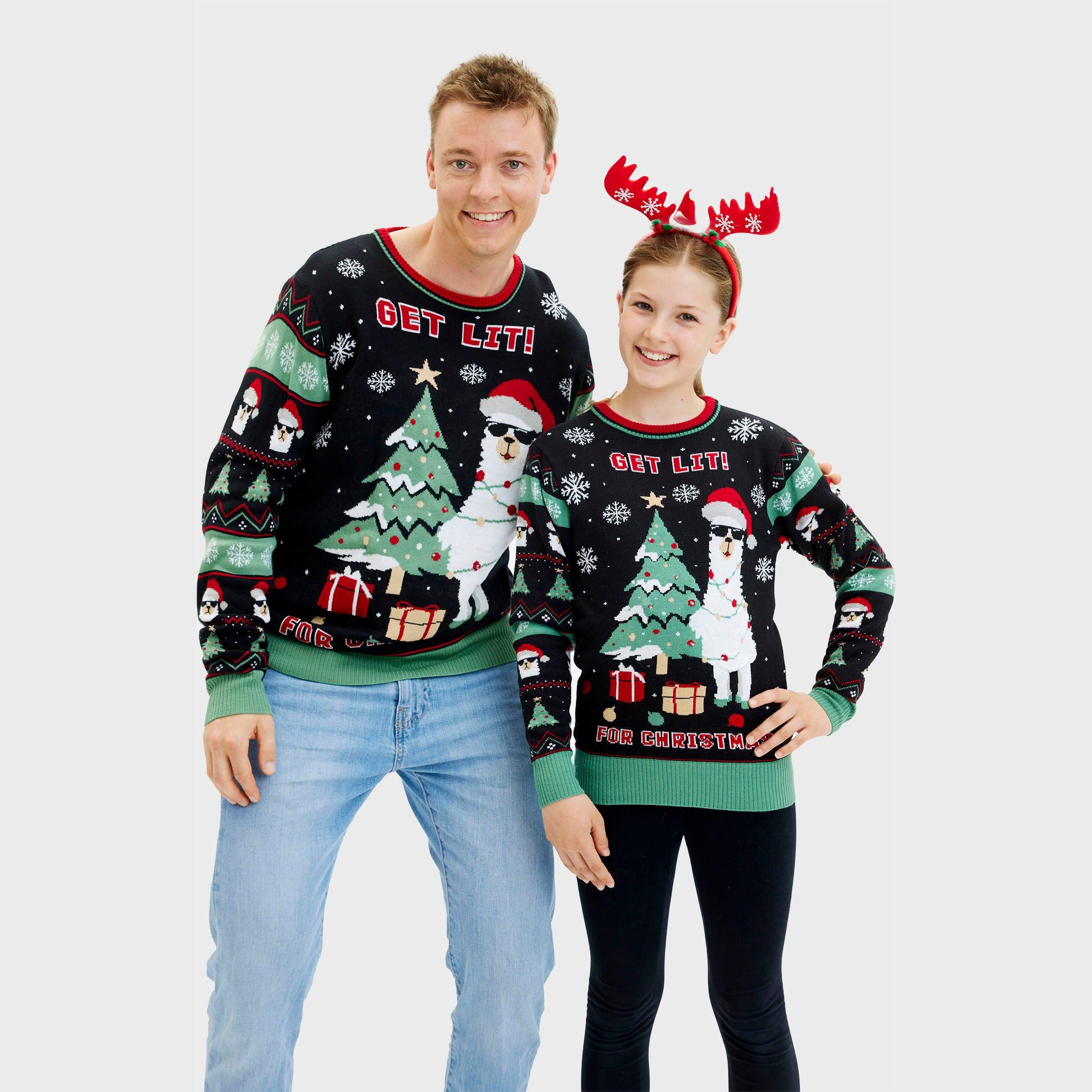 Get Lit for Christmas Sweater - Damen