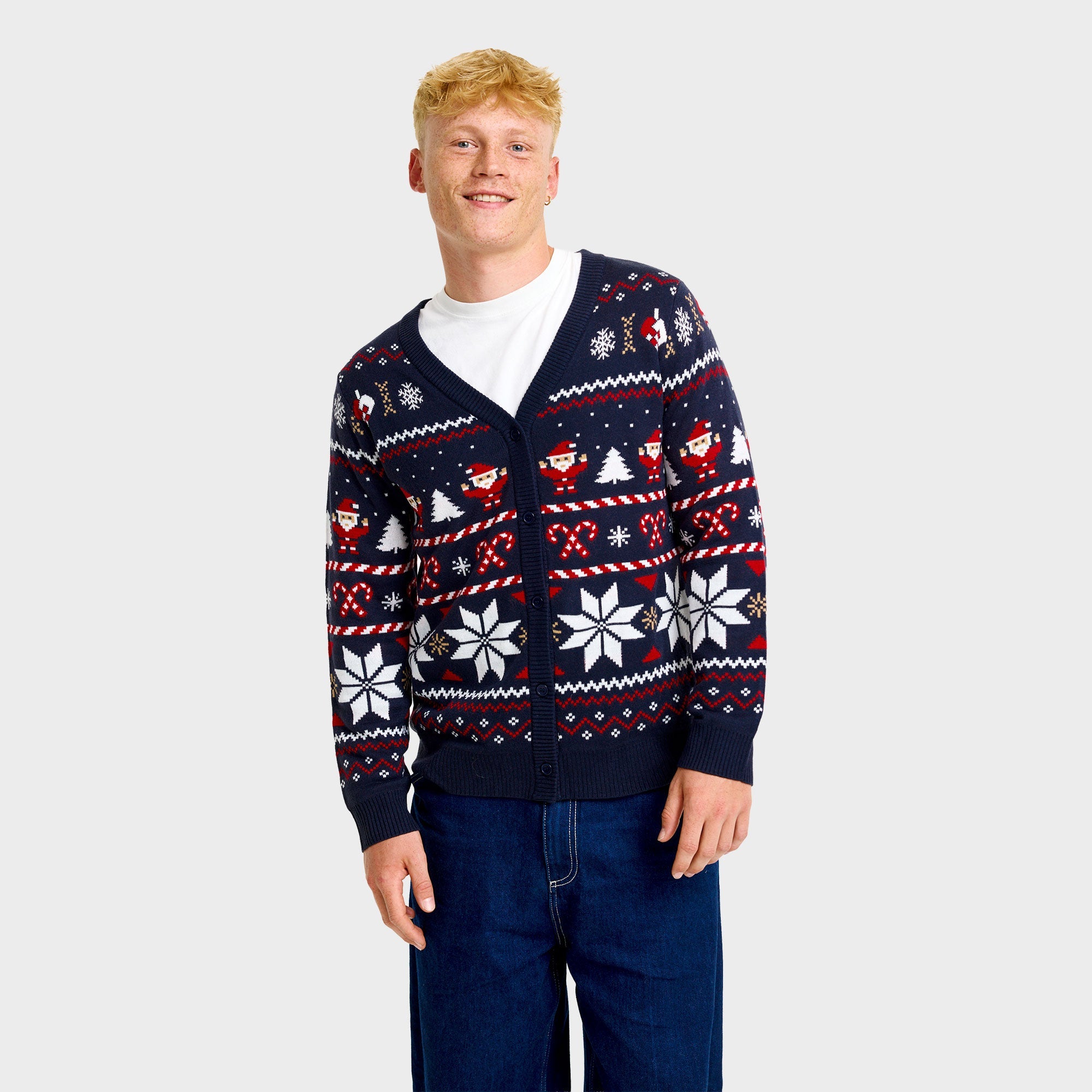 Santas Weihnachtsstrickjacke - Herren.