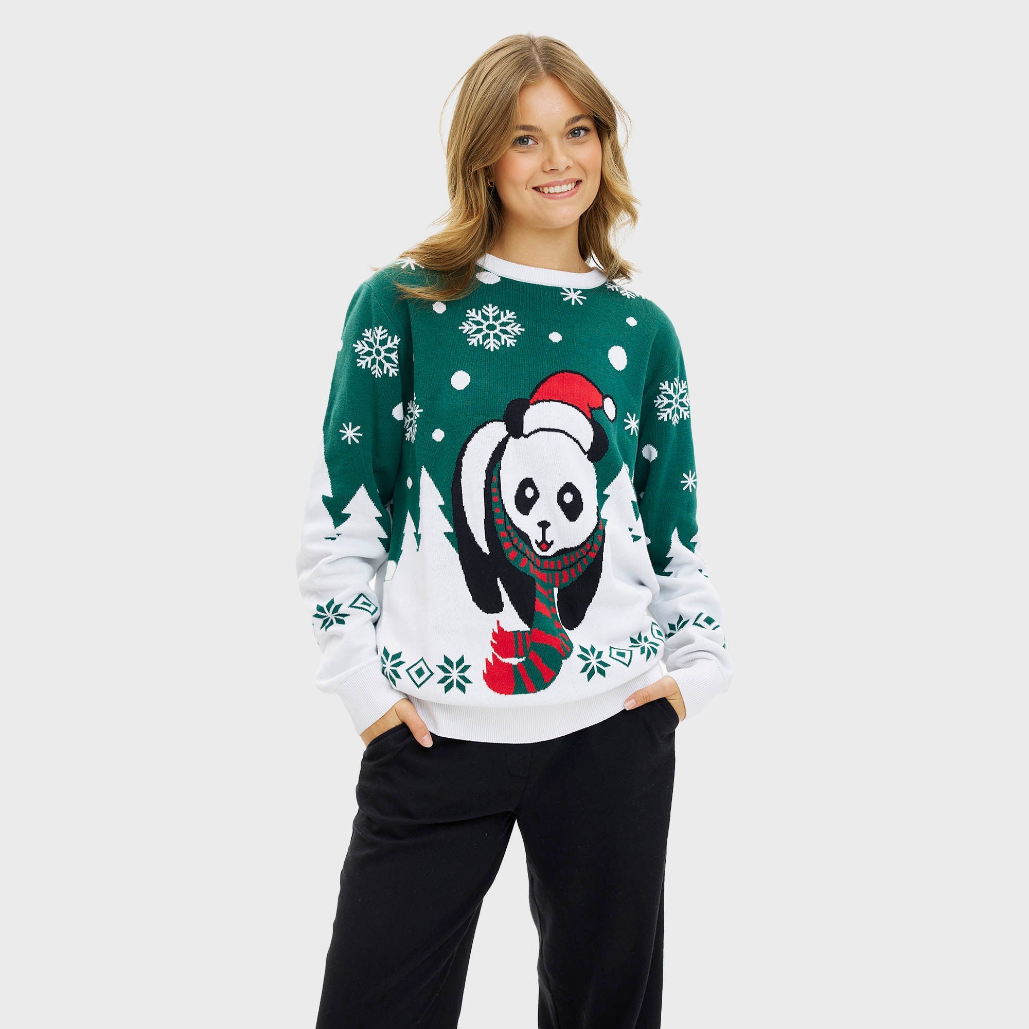 Pandaens Weihnachtspullover - Damen.