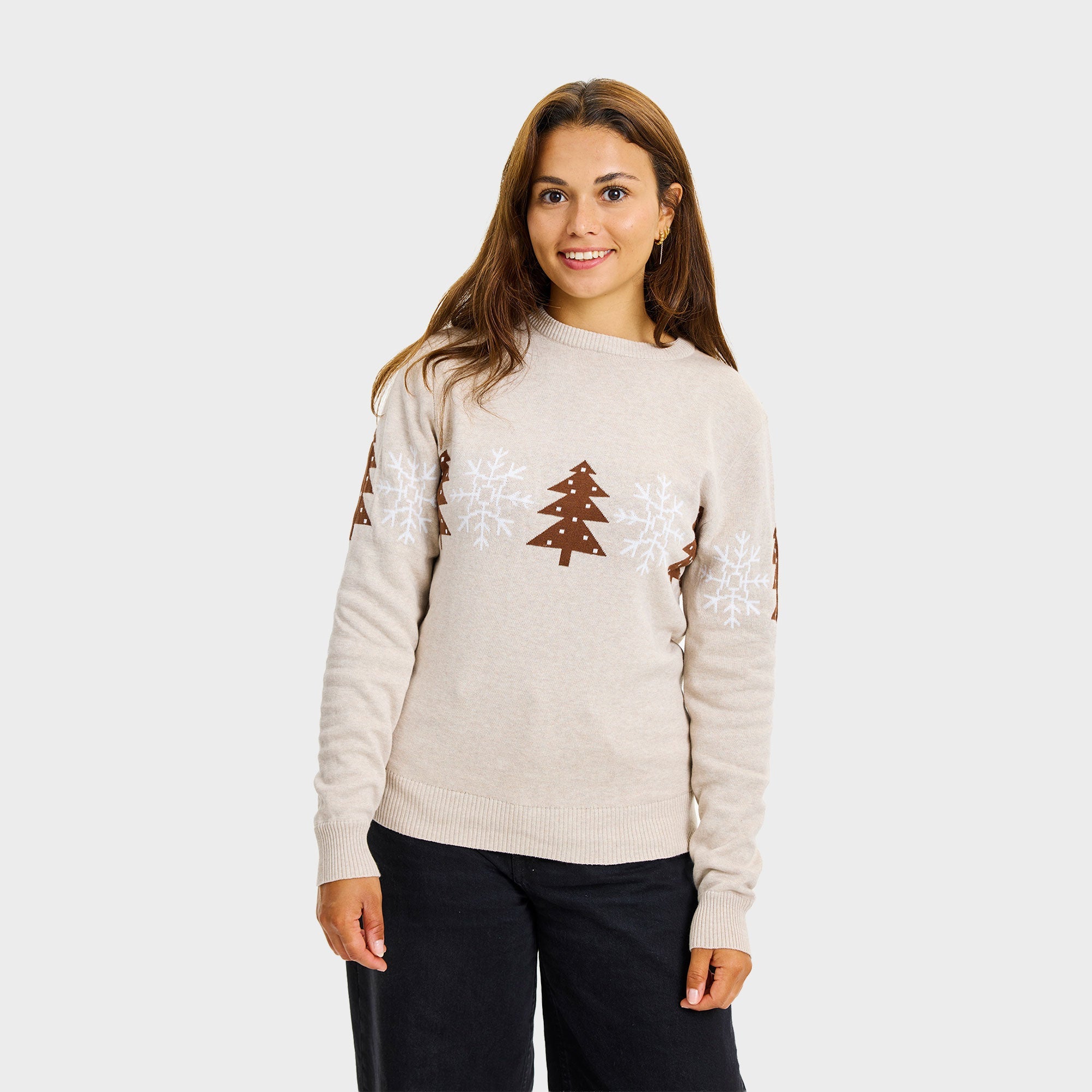 Der beige Winterpullover - Damen