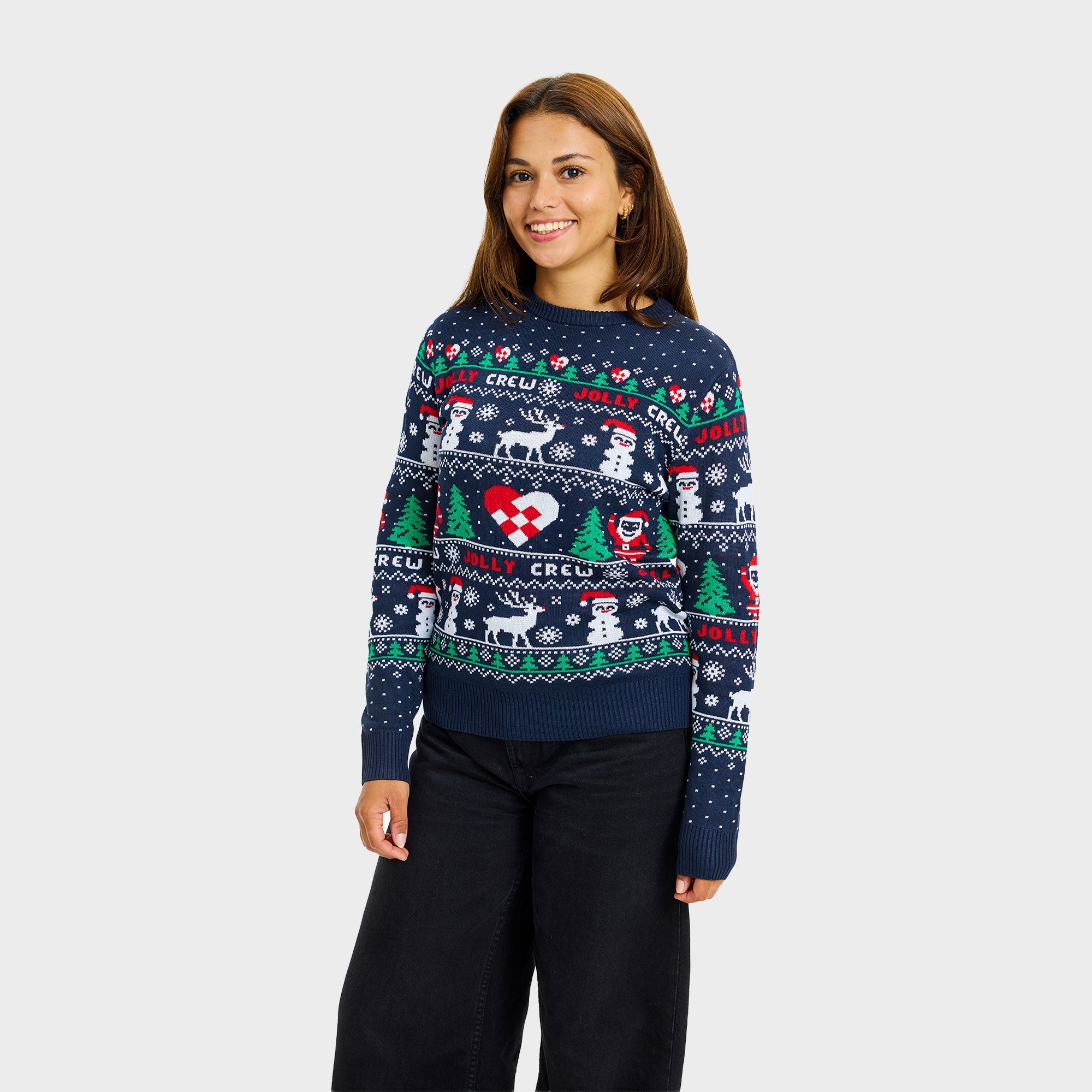 Jolly Crew Weihnachtspullover - Damen