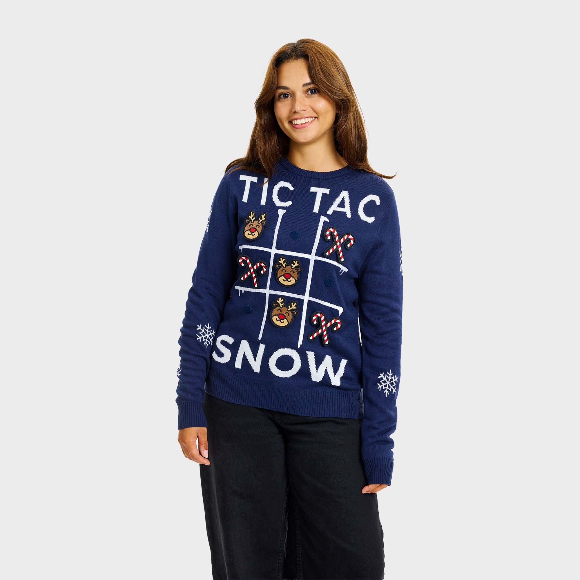 Tic Tac Toe Weihnachtspullover - Damen