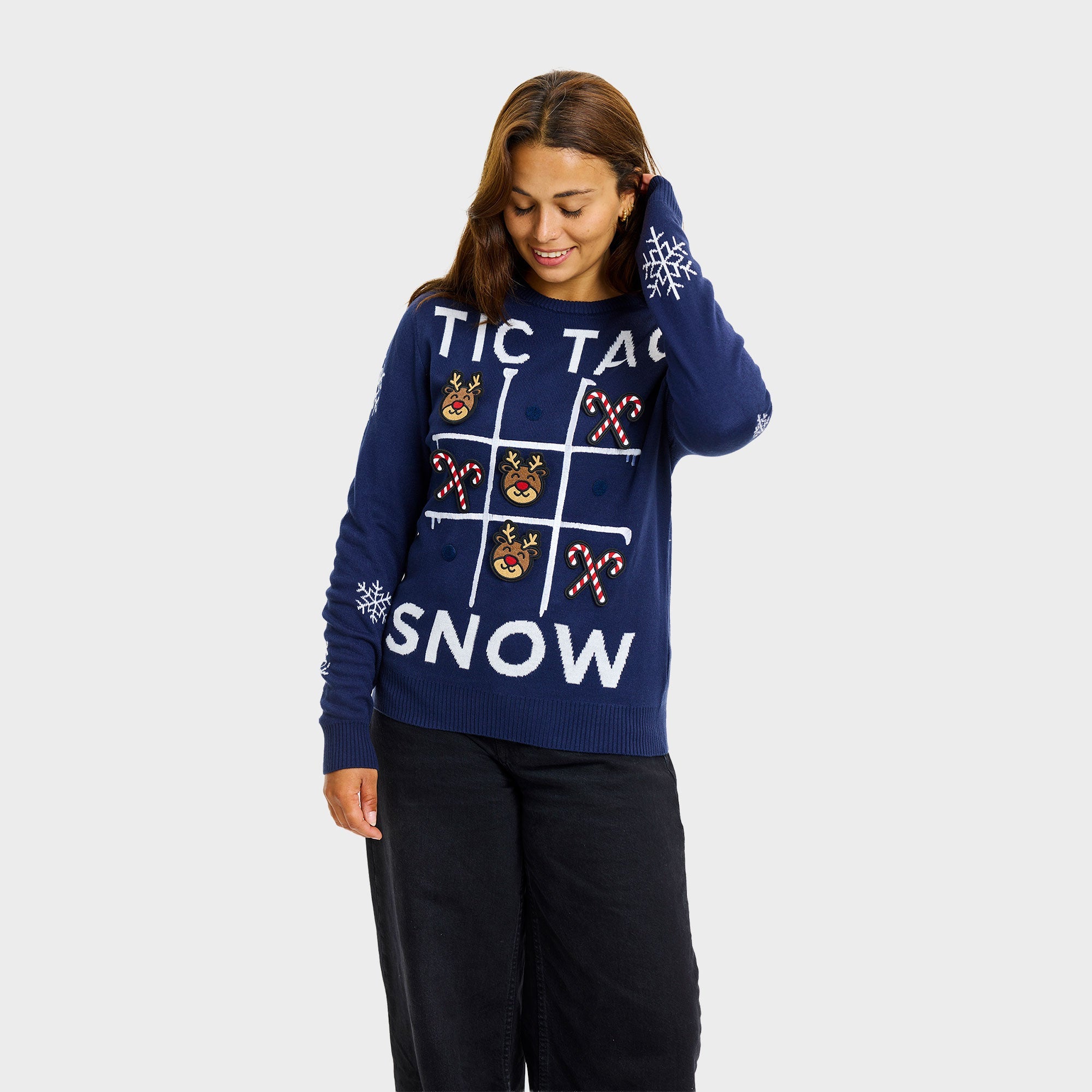 Tic Tac Toe Weihnachtspullover - Damen