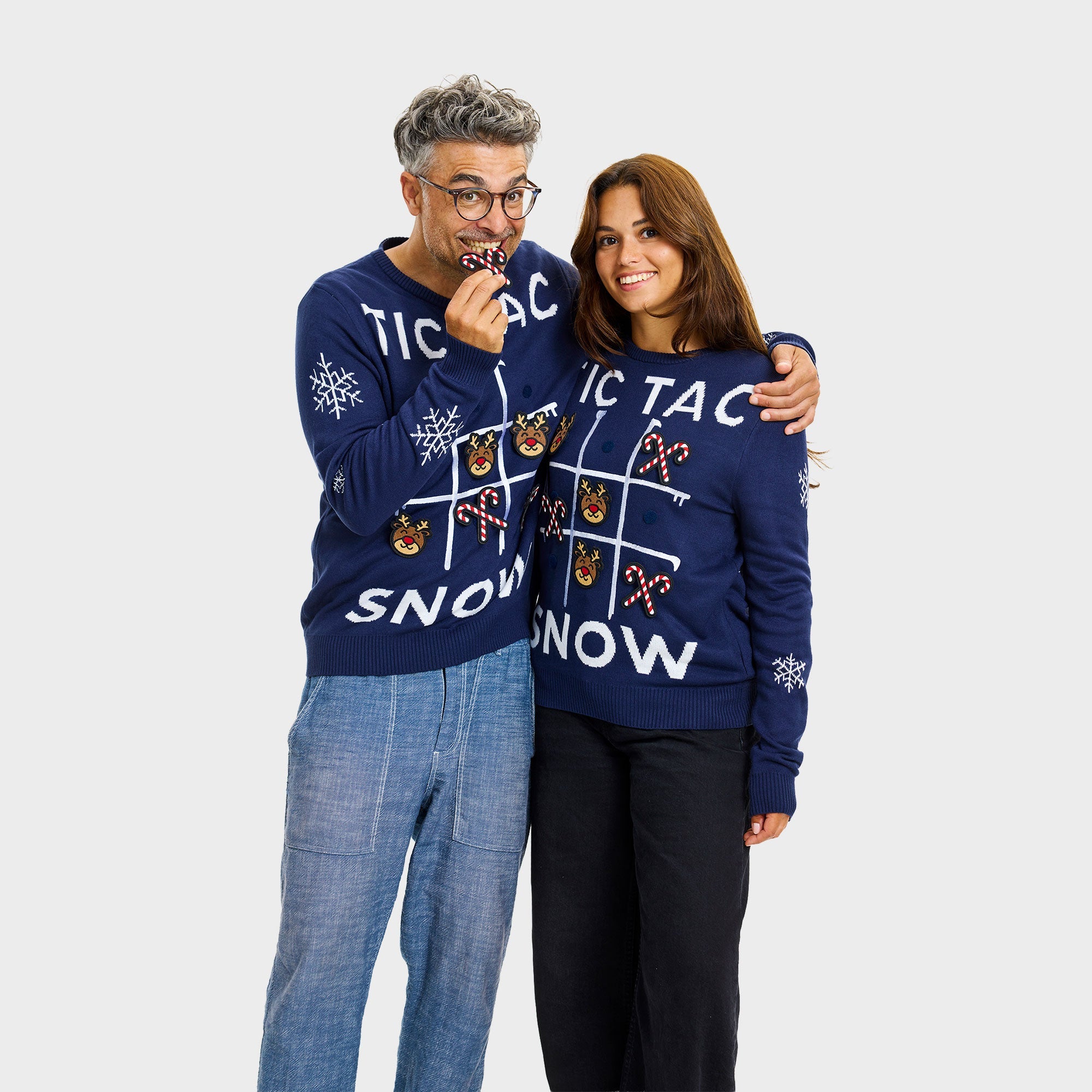 Tic Tac Toe Weihnachtspullover - Herren