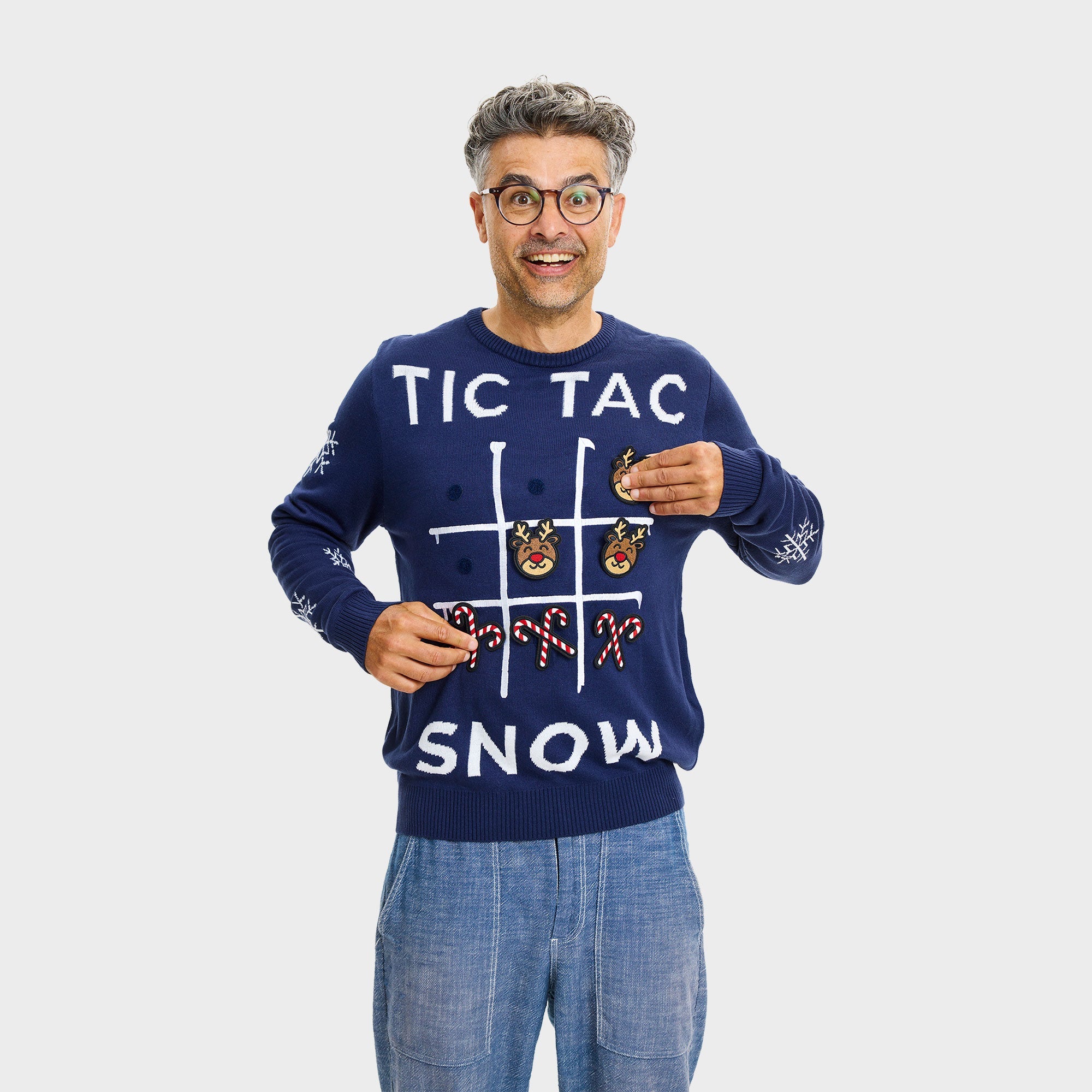 Tic Tac Toe Weihnachtspullover - Herren